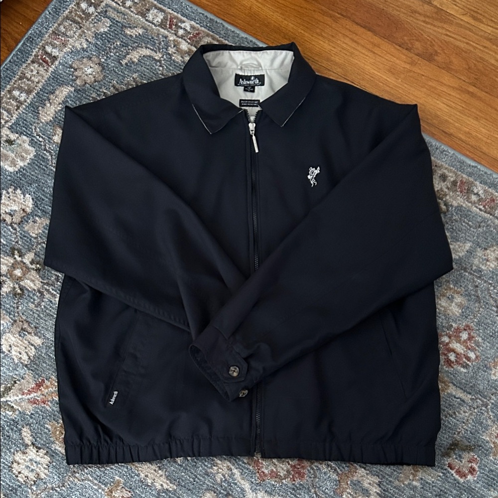 Ashworth Men's Black Windbreaker Jacket